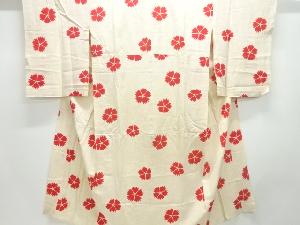 アンティーク　撫子模様単衣長襦袢